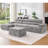 Boneless 134" W Modular U-Shaped Compression Sectional Sofa-278847347