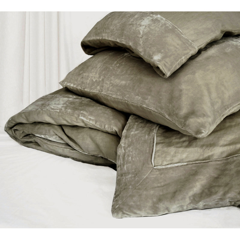 Duvet Cover Set, King Duvet Cover + 2 Standard Shams, Natural