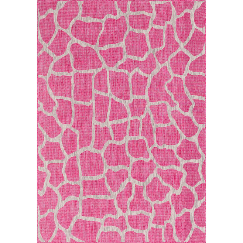 Murphey Animal Print Indoor / Outdoor Rug, Rectangle 7'1" x 10'