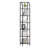 Bookshelf Narrow Bookcase, Tall Storage Rack with Steel Frame, Display Standing Shelf Unit, Skinny Book Shelf for Study Living Room Home Office, Industrial Style, 6-Tier Black-1289422608