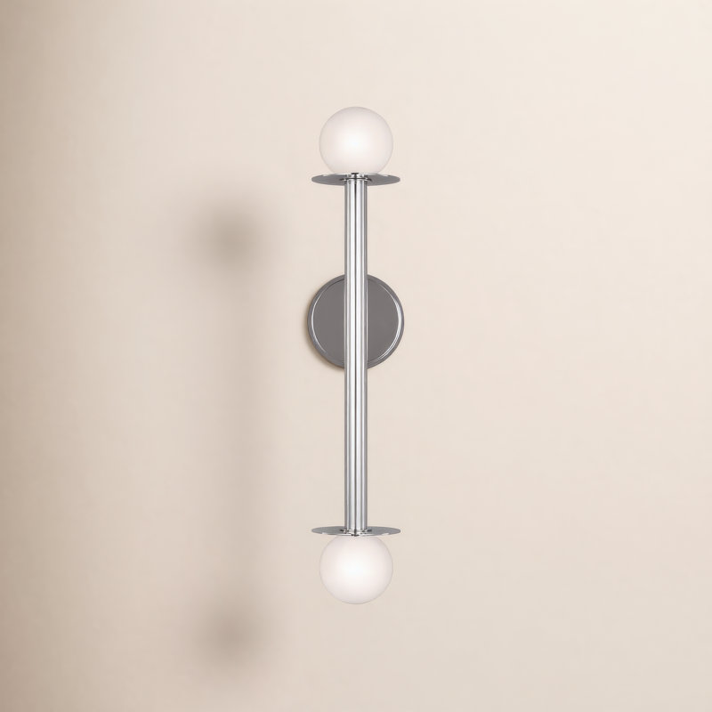Allegra 23.63'' H Steel Up and Downlight Wall Sconce, Polished Nickel