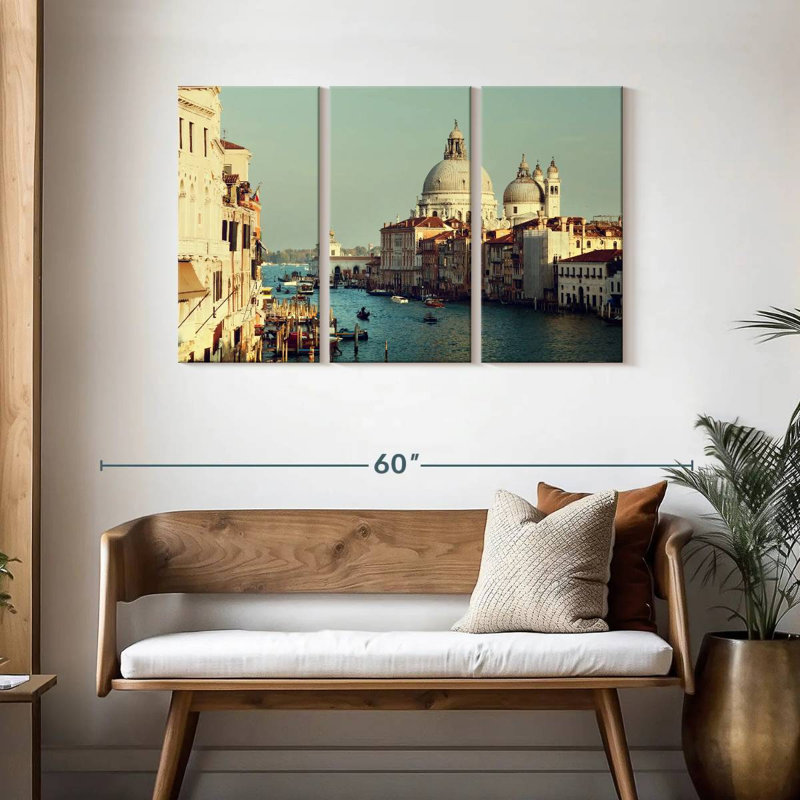 Kavia Grand Canal à Venise, H 28 po x l 45 po