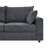 Modern Minimalist Upholstered 2-Seater Sofa With Removable Back Cushions-1530883860
