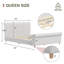 Base de lit tapissier grand format avec tête de lit haute et pied de lit roulé, cadre de lit plate-forme de lit-bateau avec pieds en bois massif et support de lattes, aucun sommier nécessaire, beige