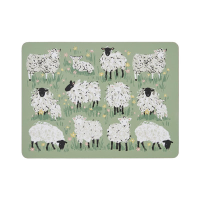 Woolly Sheep Animal Print Rectangle Placemat