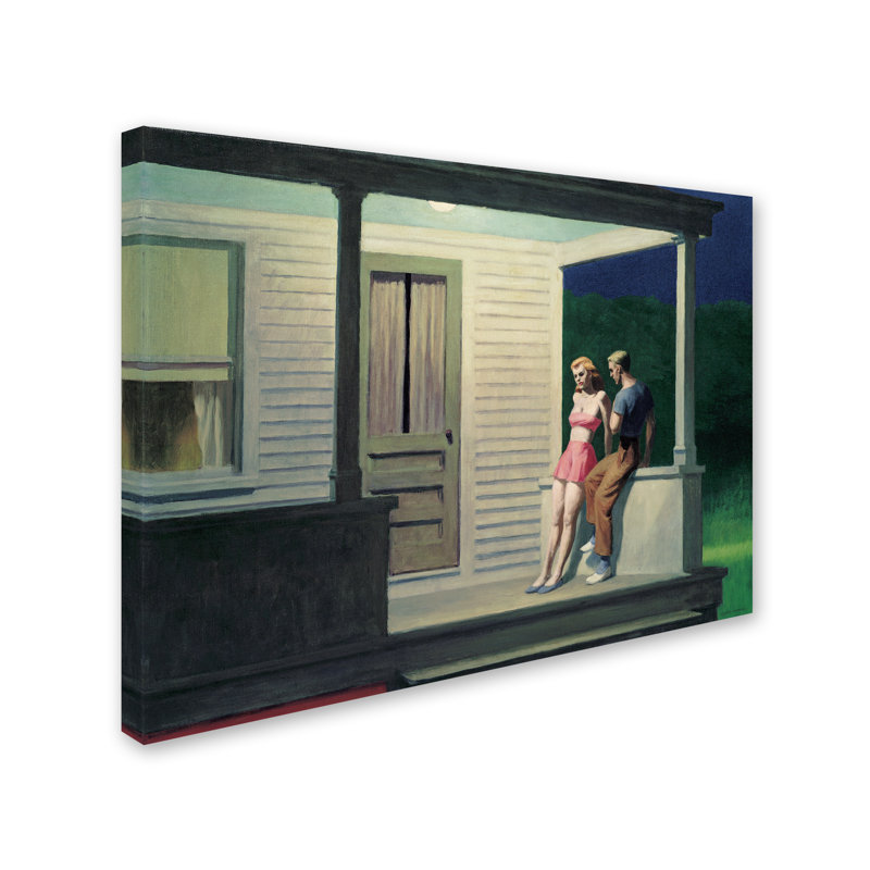 « summer evening » par impression sur toile tendue Edward Hopper, H 14 po x l 19 po