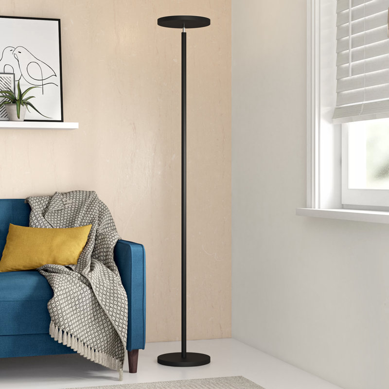 Lampe torchère sur pied 72 po Aria, Noir