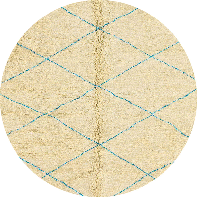 Abstract Indoor Rug, Round 6'