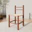 Chaise d'appoint en bois massif à dossier tissé (ensemble de 4)-1000666310