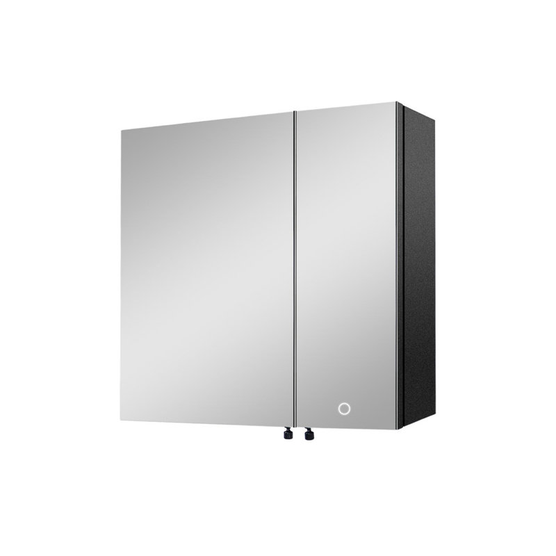 30X26 Inch Black LED Mirror Medicine Cabinet Surface, Defogger, Anti-Fog,Dimmable Lights Brightness Memory
