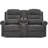 65.7" Modern Manual Reclining Loveseat With Storage Console And Cup Holders-378944017