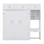 Luxueux lit escamotable mural avec bureau, armoire supérieure et rangement-1279289047-1279289040