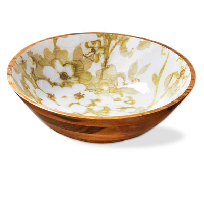Bol en bois de magnolia et émail