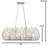Bask Crystal Linear Pendant - 36"W - Gold Dust