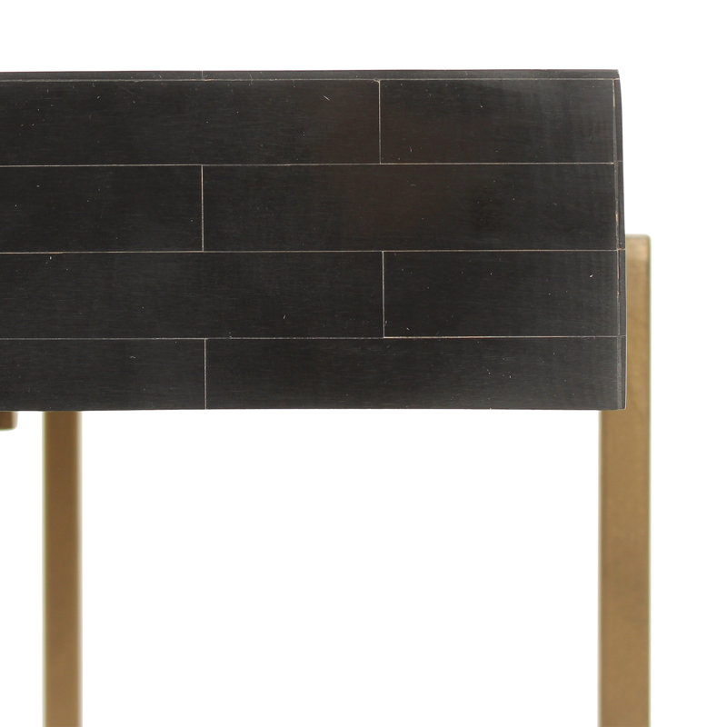 Adela Resin Box End Table, Black