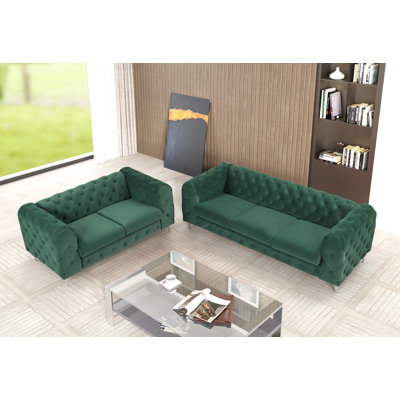 Gladys 2- Piece Velvet Livingroom Set by Willa Arlo Interiors