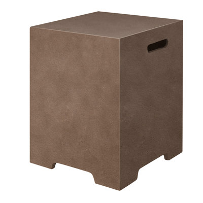 Laurina 16 In. Square Garden Small Accent Concrete Side Table, Indoor Outdoor End Table Coffee Table -  Latitude RunÂ®, 67297E560FF344A5B24D670909D0AAE5