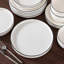 24 Pieces Ceramic Dinnerware Set, White With Black Border, Round Plate, Porcelain Dinnerware, Dinner Plates, Dessert Plates And Bowls For 8 Person-1913378240