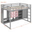 Lit mezzanine en bois avec garde-robe, tablettes et armoire-324902103-324902102