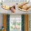 Tringle à rideaux double enveloppante Warm Gold 28-86" avec raccord interne, tringle avant réglable de 1" et tringle arrière de 5/8", plus embouts et supports en aluminium