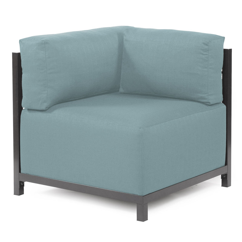 Housse pour canapé à coussins carrés Woodsen, Bleu ciel argenté