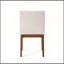 Ensemble de 2 chaises de salle à manger contemporaines avec siège et dossier rembourrés, pieds en bois d'hévéa pour un décor moderne et minimaliste
