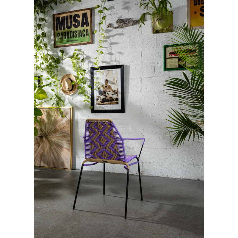 Chaise de salle à manger en métal, Lilas