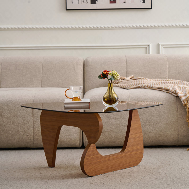 Table basse Century Modern, H 15,74 po x L 43,3 po x l 29,52 po, Brun