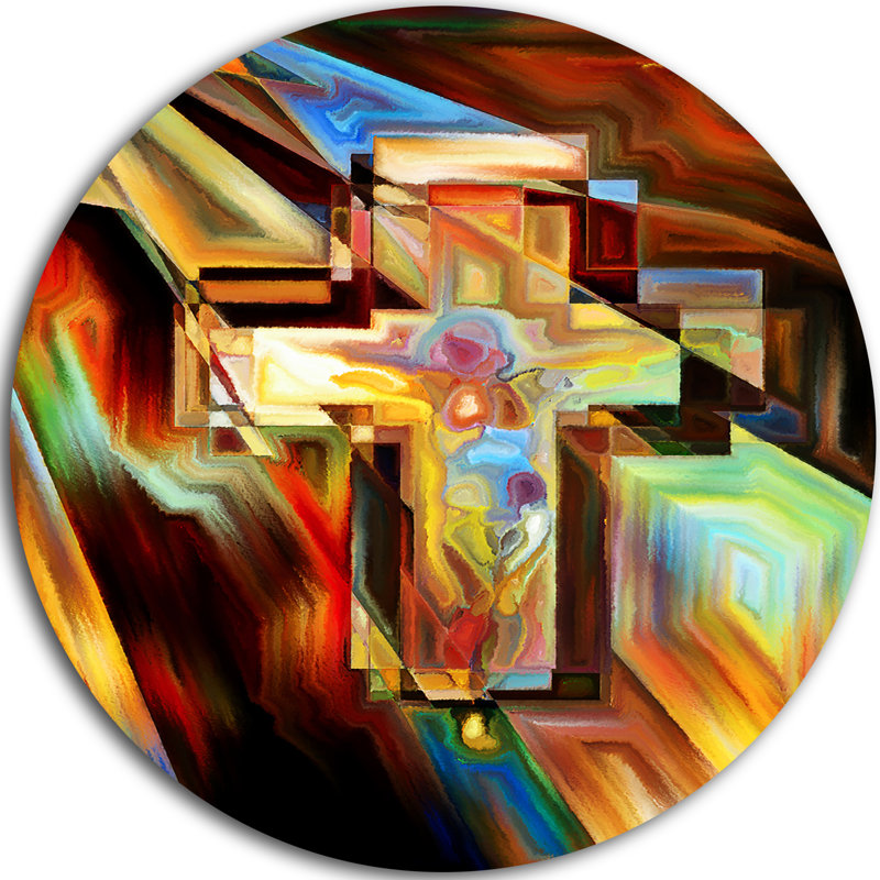«Light of the Cross», impression sur métal, H 38 po x l 38 po x P 1 po