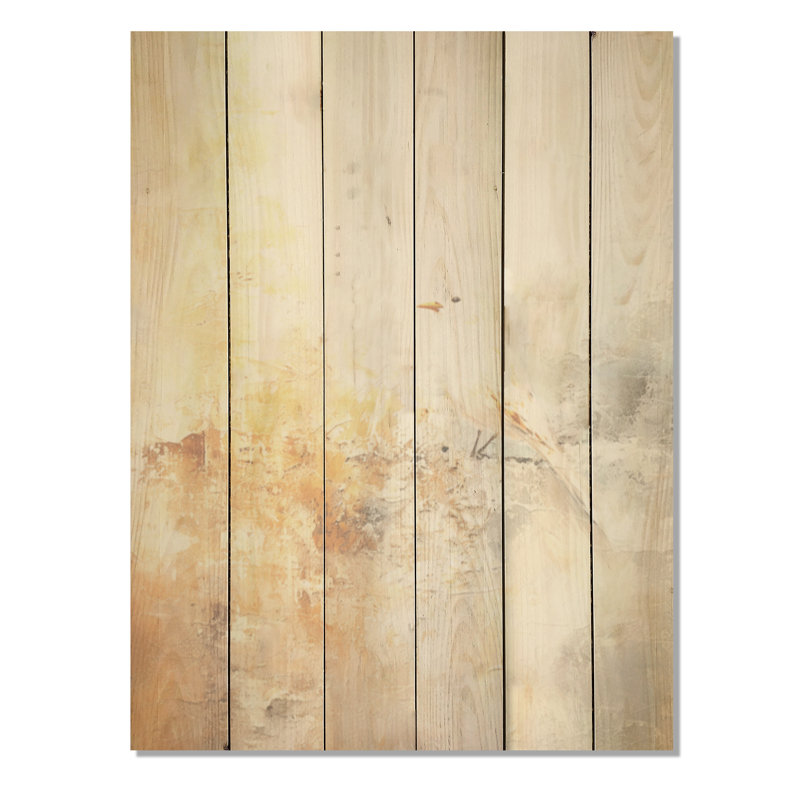 Oiseau beige, tranquillité - Art sur bois de pin naturel, H 20 po x l 10 po