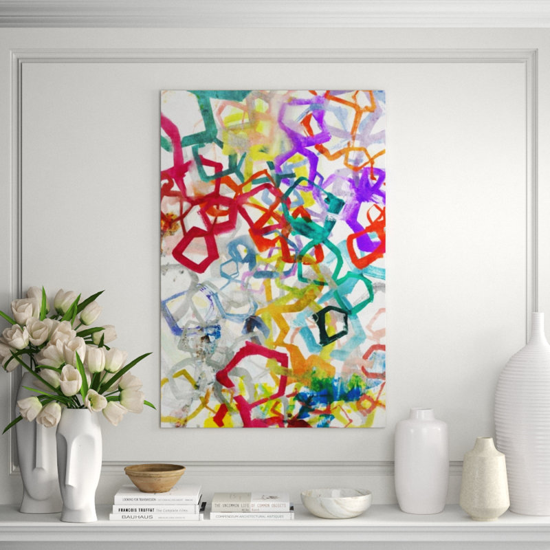 Entangled Circle Print by Emma Brooks, Glass Coat, 70" H x 47" W