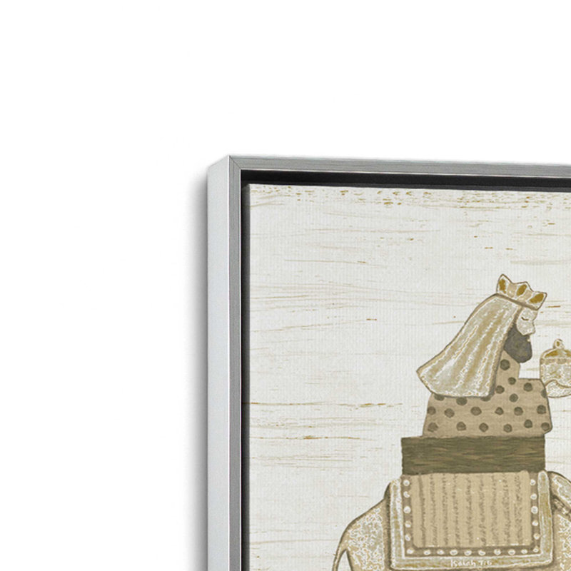 «Wise Men Still Seek him» par Annie Lapoint, reproduction d'art, Toile avec cadre, Argent, L 24 po x H 18 po