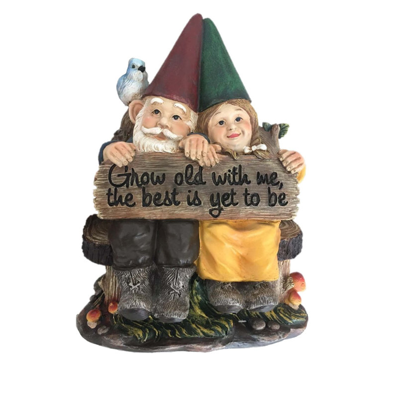 Damon Gnomes Weather Resistant Plastic Garden Statue