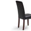 Chaise de salle à manger rembourrée Acadian Andover avec dossier capitonné et structure en bois massif-1108166074