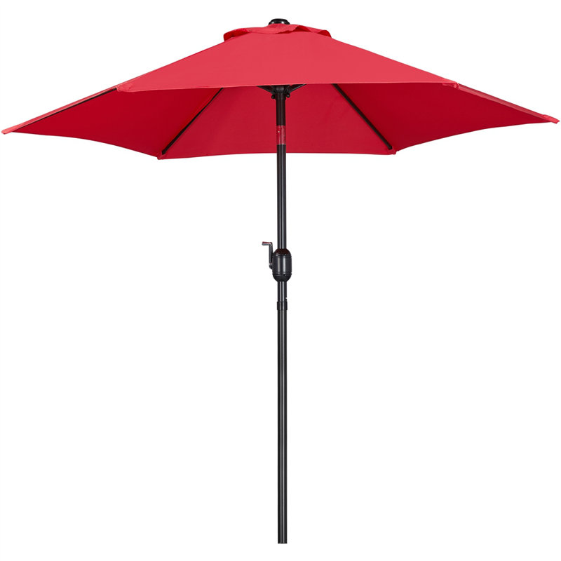2.3m Garden Parasol Umbrella, Red