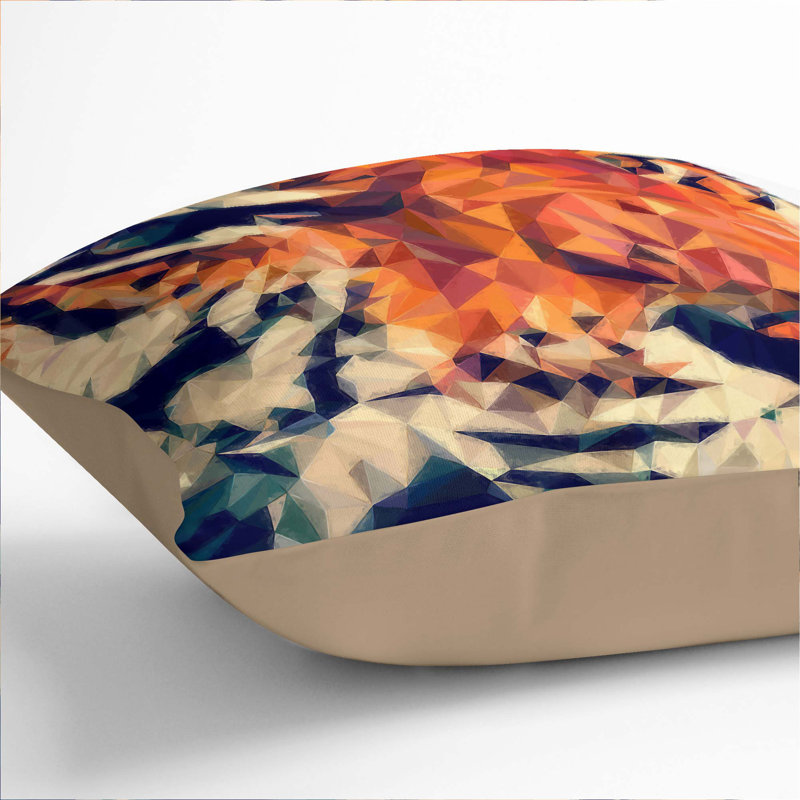 Square Throw Cushion, 40cm H x 40cm W x 15cm D, Stone