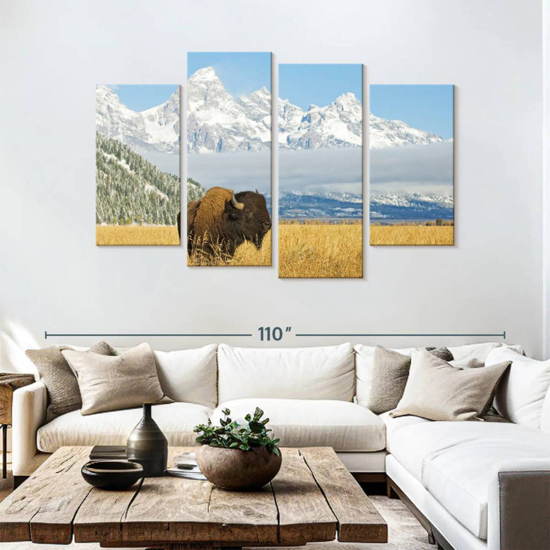 Grand Teton Bison Bull, 54" H x 84" W