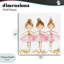 Ballerine trio sur plaque de tutus rose, design par Creative Studio