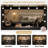 44.8" Black Vanity Desk with 3-Color LED Mirror & Charging Station, 5 Drawers Makeup Vanity with Cabinets for Bedroom-1990146704