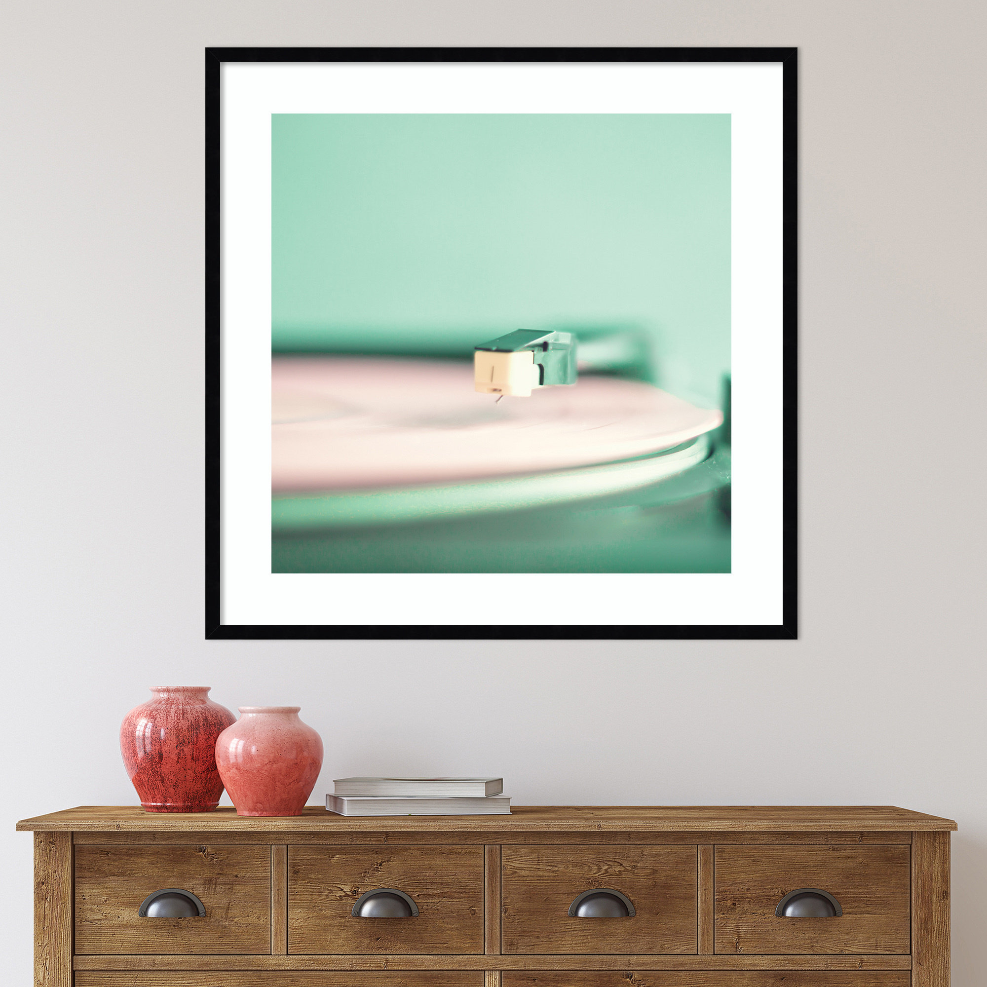 Analogue by Caroline Mint, 25.25" H x 25.25" W x 0.88" D, Black