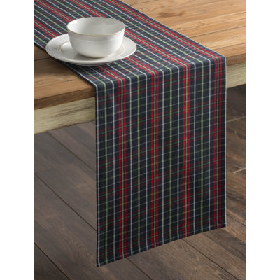 Checkered 100% Cotton Table Runner