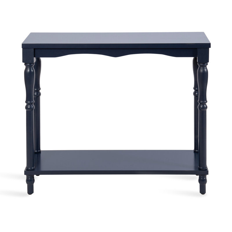 Tiered Rectangle Entryway Console Table, Navy