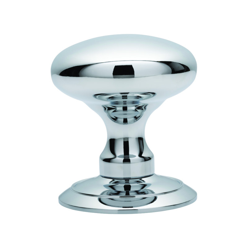 Ice Double Dummy Door Knob, Polished Chrome