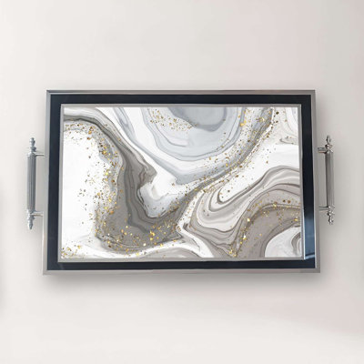 Elegant Glass Serving Tray, 19.7 x 11.4 x 1.4 inches | 100% High-Quality Glass | Perfect for Entertaining & Serving | Stylish and Functional Design for Home & Parties | Durable and Easy to Clean