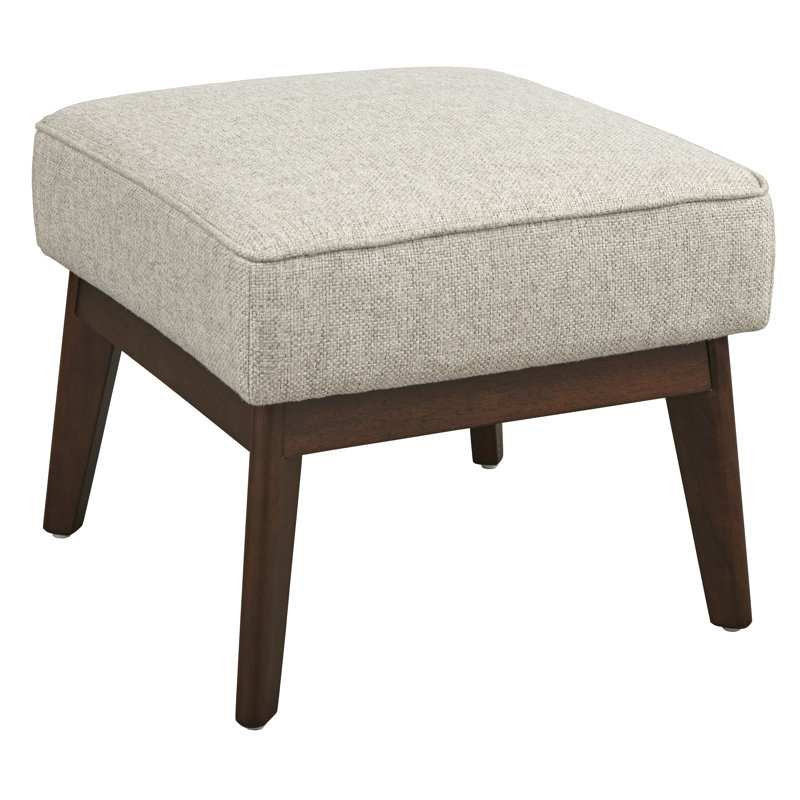 Janaesha Upholstered Ottoman, Gray Polyester