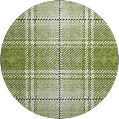 Premium Machine Washable Prisco Green Rug