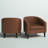 Boney 2- Piece 29" Wide Tufted Faux Leather Barrel Club Chair-88292652