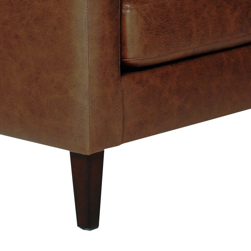 Fauteuil club en polyester 34 po, Brun