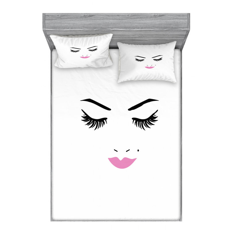 Eyelash Microfiber Sheet Set, Full Sheet Set + Fitted Sheet + 2 Pillowcases