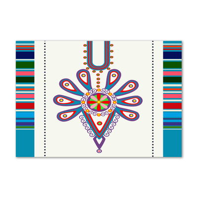 Polish Folk Pattern - No Frame Print on Canvas